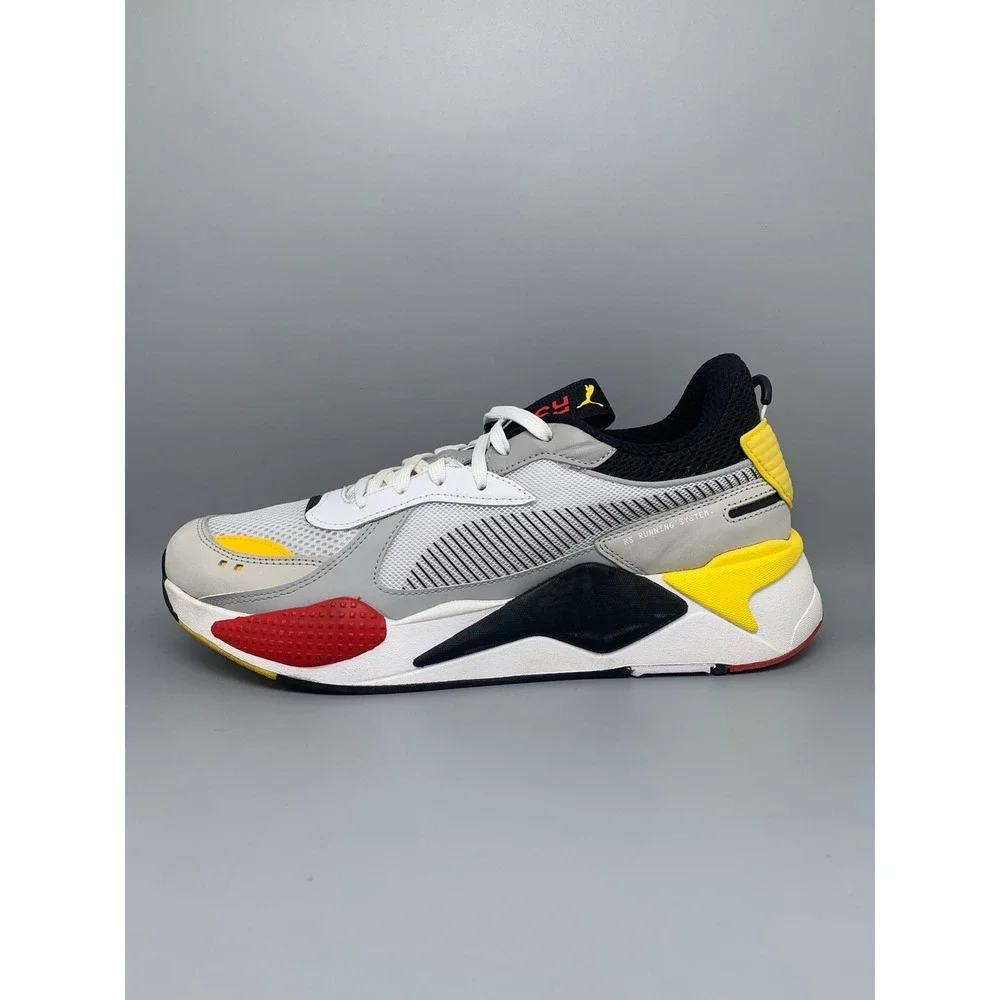 Puma RS-X Toys White Yellow Red Running Shoes 369449-15 Men's Sz‎ 13